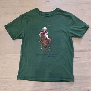 Polo by Ralph Lauren Classic Fit Polo Bear & Big Pony Green T-shirt M 10 - 12